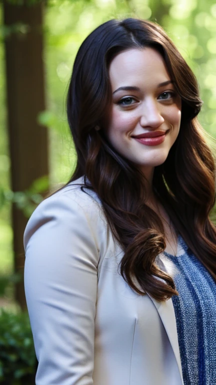 Kat Dennings in clothes smiling