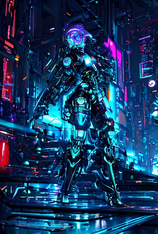 (highly detailed: 1.2), (canon EOS R6 best quality: 1.2), (8k: 1.0), (emb-rrf-low: 1.0), (lots of large black tattoos on cybernetic head open in the middle showing the inside, detailed face, hyper detailed eyes and wearing hi-tech sunglasses with holographic display 1.2), sharp focus (awarded photo: 1.2), (subsurface scatter: 1.2), (subsurface scatter: 1.2). 1.1) (a beautiful ultra-detailed cyborg: 1.2), ( hyper-detailed hair: 1.2), (wonderful body: 1.2), (full body: 1.2), (dynamic stance :1.2), neon glow, (detailed cybernetic eyes:1.1), close-up (hyperrealistic:1.2), rpg, CyberPunk 2077 style, dramatic lighting, (highly detailed futuristic cityscape:1.2), (sci-fi: 1.2). 1.2), professional portrait photography, by wlop greg rutkowski jeffrey simpson alphonse mucha