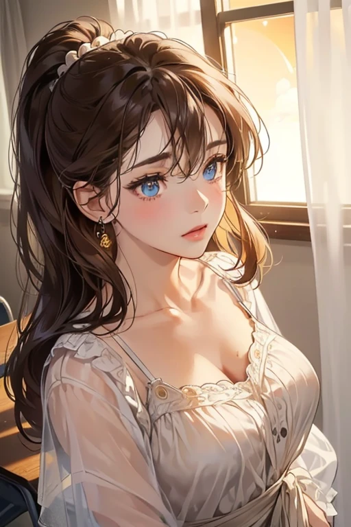(masutepiece, Digital Art, Digital Illustration, 4K, 8K, Ultra-detailed, beautiful image, Sharp Image, Photorealistic, Raw photo, Perfect face, Perfect lines, Perfect eyes, Soft lighting) 1 woman, (lightbrown hair,Chignon Hair,Innocent look,drooping eyebrows,drooing eyes,with round face,Round jaws、Innocence,cute little,big eye,natural make up,kindly smile,E-cup,23 y-o woman:1.3),Two handsome men in suits, (ember,Men in suits,well-muscled,Firm shoulder width,Adult male,Boyish hairstyle,Man in his 30s with a cool expression,28-year-old man with bright smile:1.2),Flower Shop,In the storefront of a florist,Flower Cottage,colorful flower,Skinny Denim,white shirt,(Nervous,be shy,sleepy,embarrassed from:1.1),the kiss、kiss、a couple、couple kissing、Romance、Romance、ssex、have sex、Wet pubic area、insert 、Rape、Overflowing、A slight smil、Florist full of light,wretched、独奏,Full body painting,(One Girl And One Man,Having sex:1.5),(ember,Adult male,Rubbing the girl's boobs:1.2),Cheek dyeing、gasping face、embarrassed、boredom、begging、Unhappy、Greedy expression,Wet pubic area、 xen、Open your crotch wide、Cheek dyeing、gasping face、embarrassed、boredom、begging、Unhappy、Greedy expression,Wet pubic area、 xen、Open your crotch wide、Cowgirl、Fluttering chest、Wet shirt、Lace underwear、Take off your underwear、Sheer nipples、Pull up your skirt、Show panties、Plug-ins、 Plug-ins、penetrated by genitals、Take off your underwear and show your chest、Spread your legs wide and show off your wet genitals、Looking at the camera、Glowing face、Drenched in sweat、Milk gets on the face