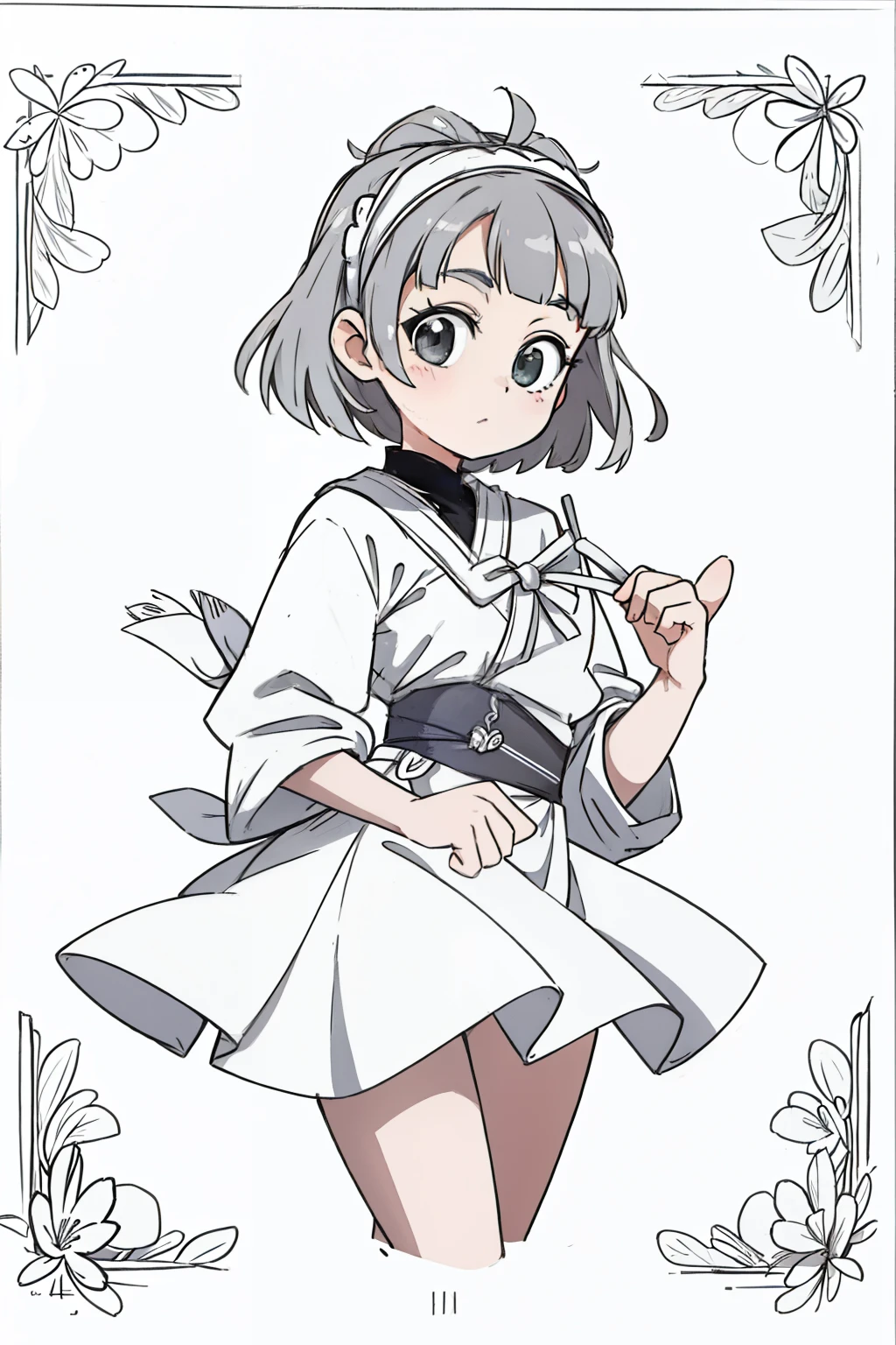 Fille nuances de gris
