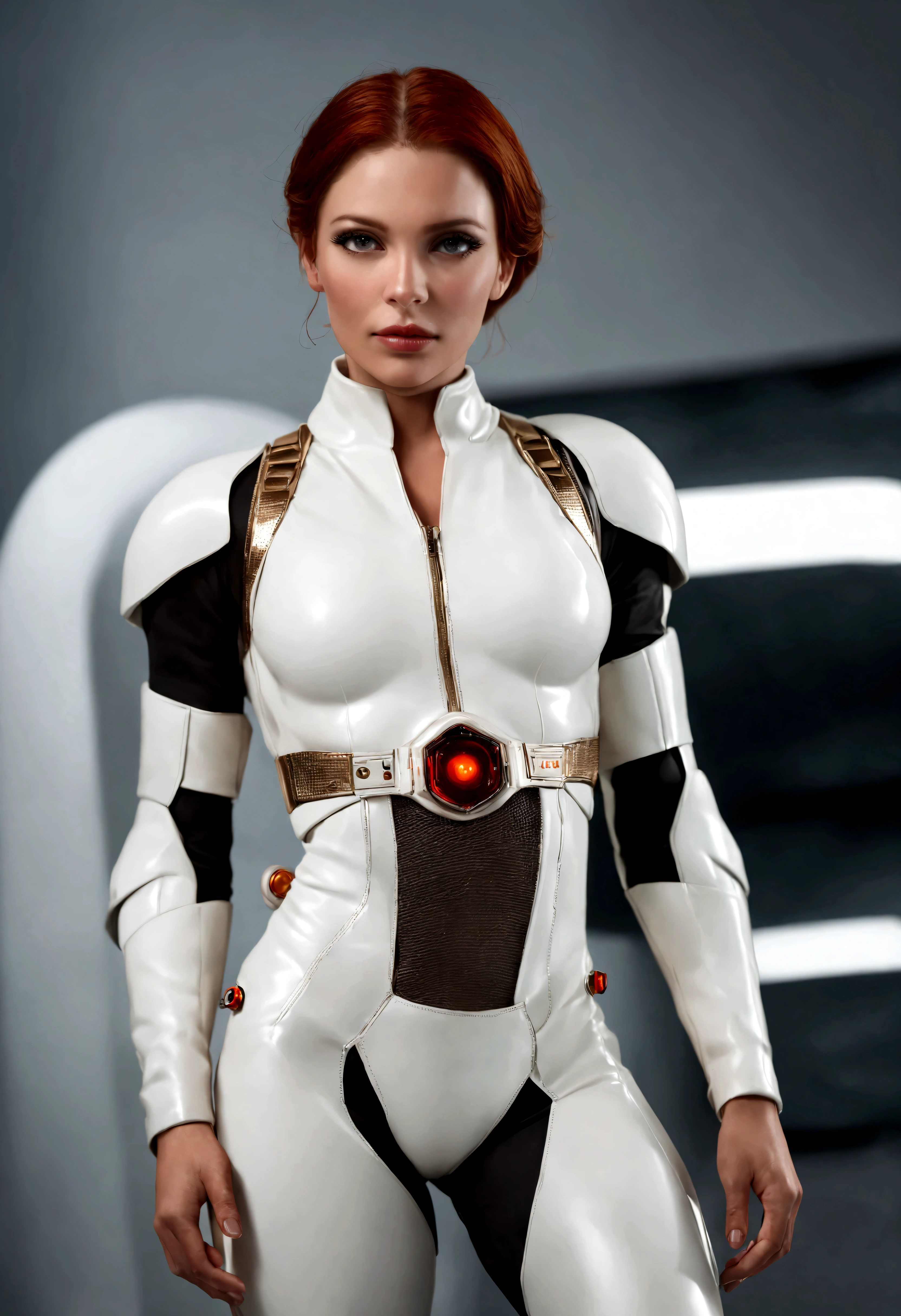 (((Buck Rogers 1979 series ‧ Science fiction))), Personagem Buck Rogers, White clothing with space character, Vogue Italy, Futuristic, Editorial de Moda, shot on Hasselblad H4D 200MS Digital Camera, (((ultra realistic))), (((super detalhado))), foto natural, filmed on a professional camera, Corte nos EUA, HDR, 8k