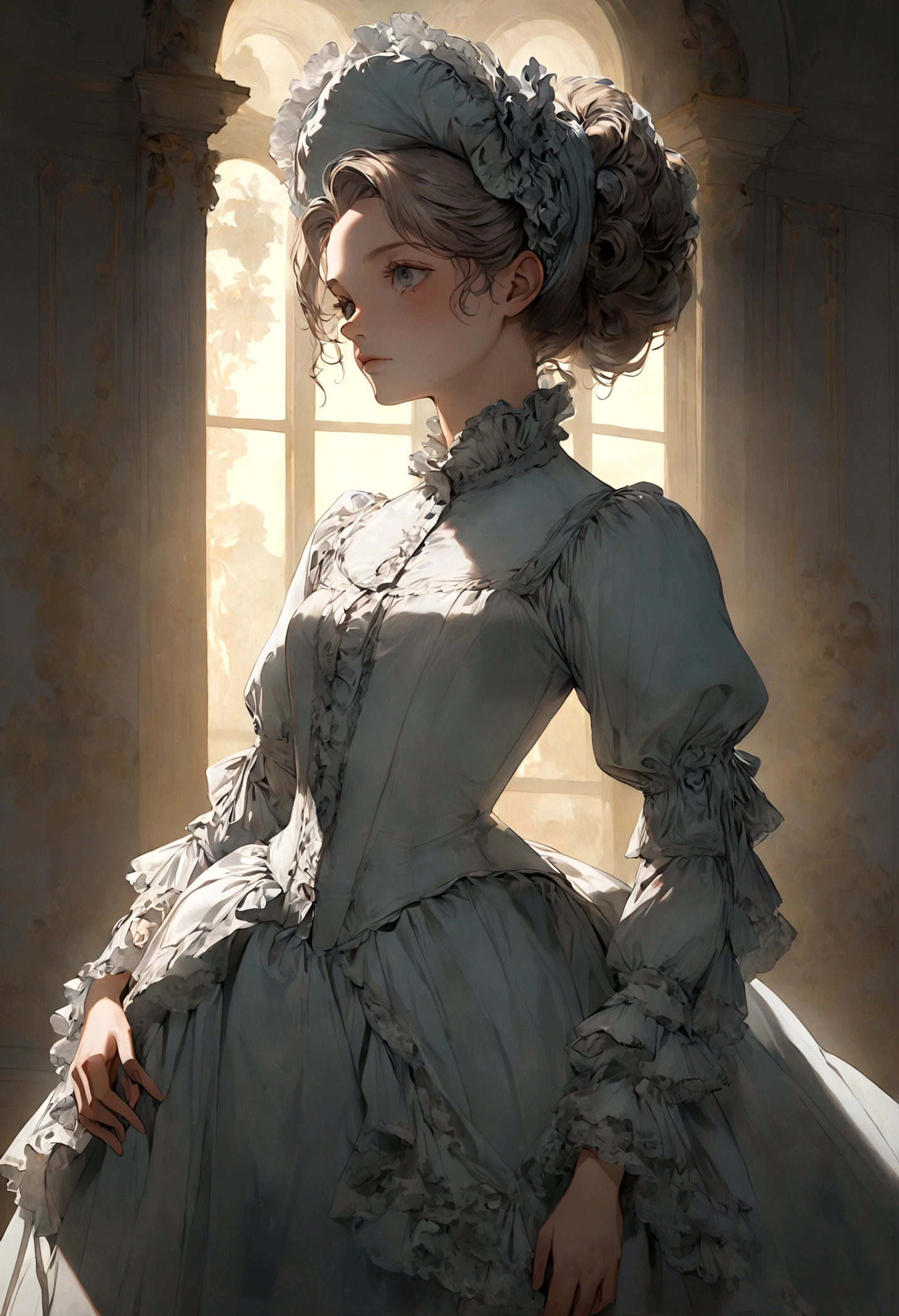 a woman, Contrapposto, (rococo), 