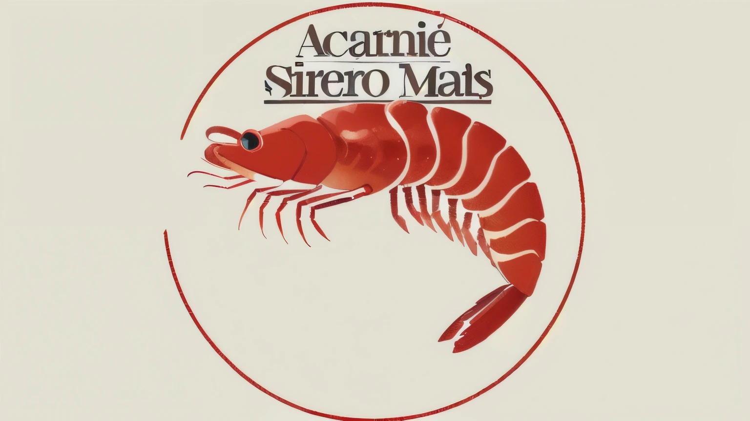 a close-up of a shrimp on a white background with a red circle, logotipo, by Felix Arauz, Crustacean, imagem, by Enrique Grau, logo art, imagem de avatarm, Redo the cartoon-style image, desenho, don&#39;t mess with the lyrics