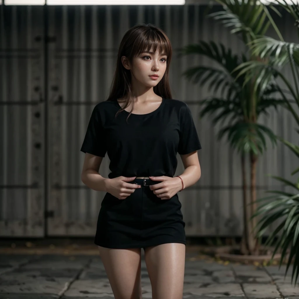 Kasumi, brown eyes, (best quality, ultra-detailed), (realistic:1.37), beautiful and detailed face, ultra-realistic texture, delicate face, delicate body, red lipstick, bright colors. High definition, 8K