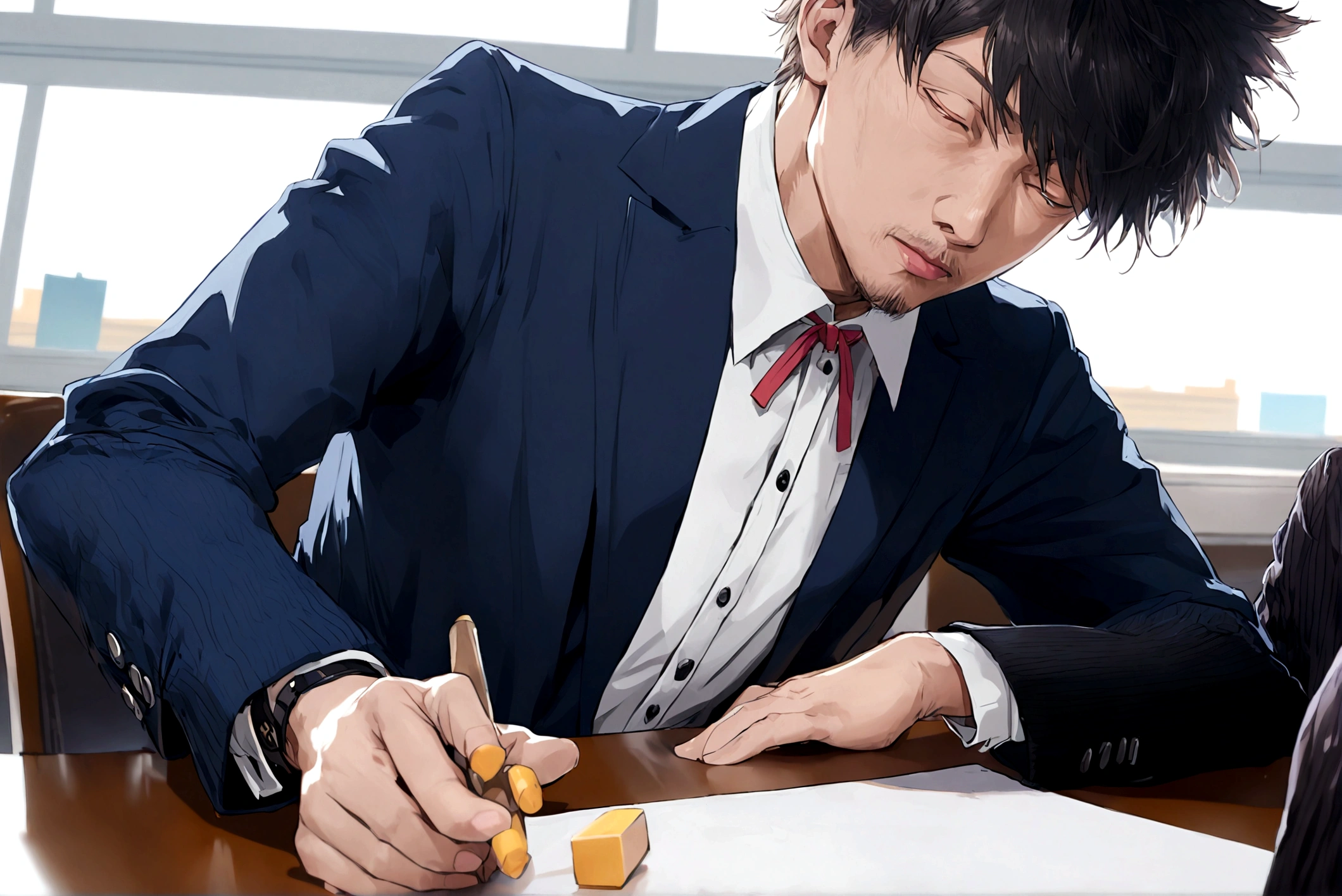 To look more handsome and more dedicated to work