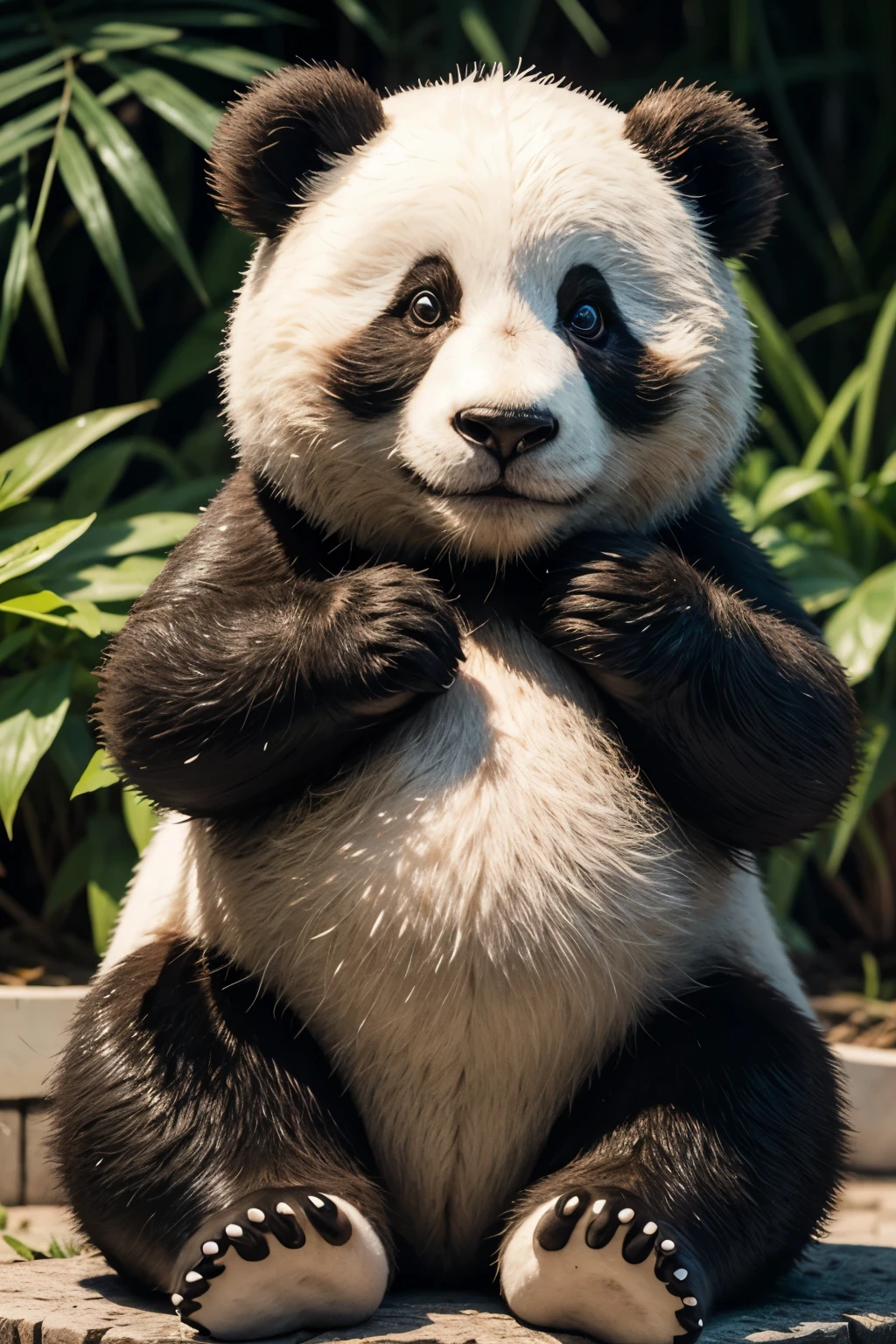 Filhote de urso panda chorando compulsivamente