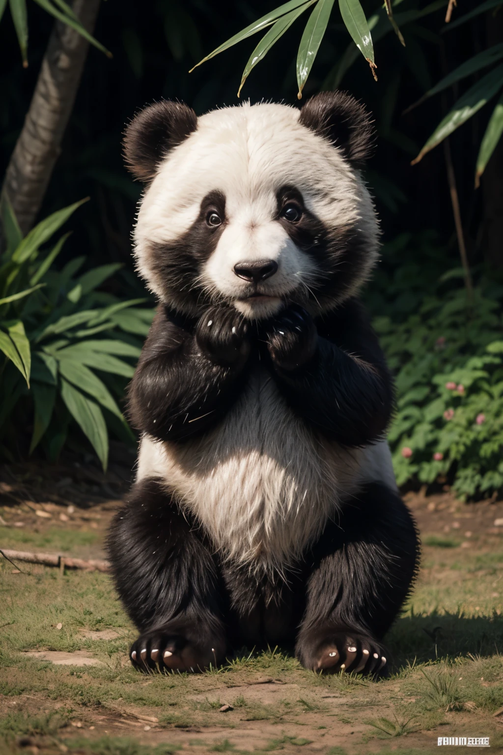 Filhote de urso panda chorando compulsivamente