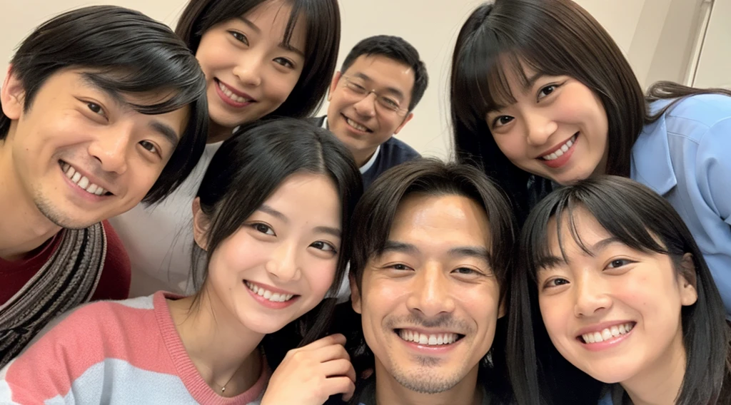 50 years old people, middle age people, Japanese, smile, enjoy, theatre, drama, on stage,