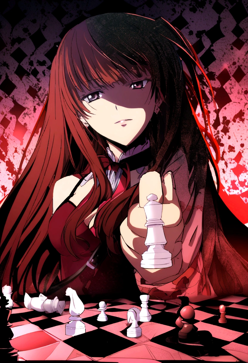 Umineko anime, chess background, wallpaper