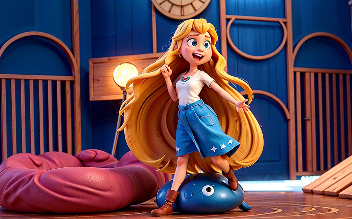 Uma mulher estilo disney pixar, alta qualidade, melhor qualidade