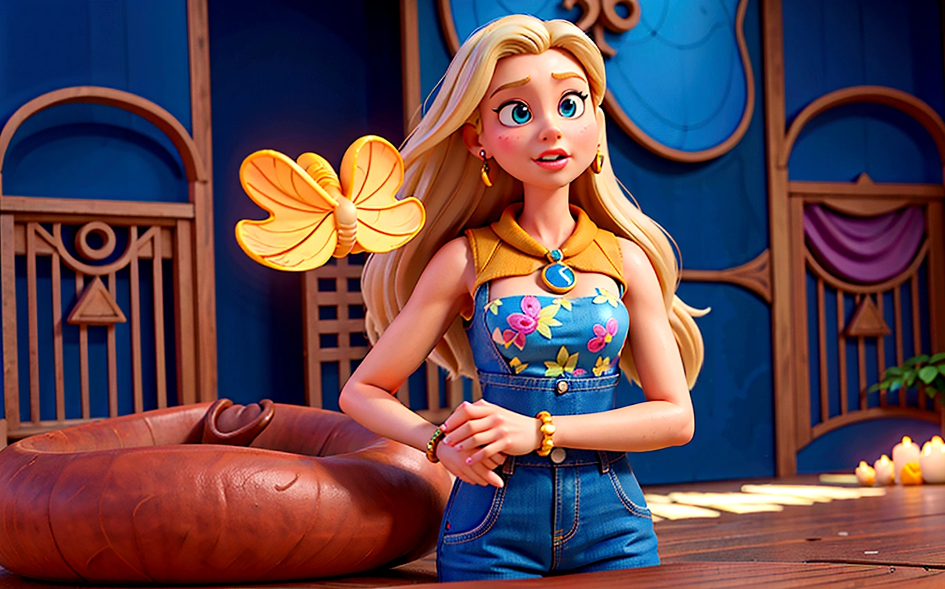 Uma mulher estilo disney pixar, alta qualidade, melhor qualidade