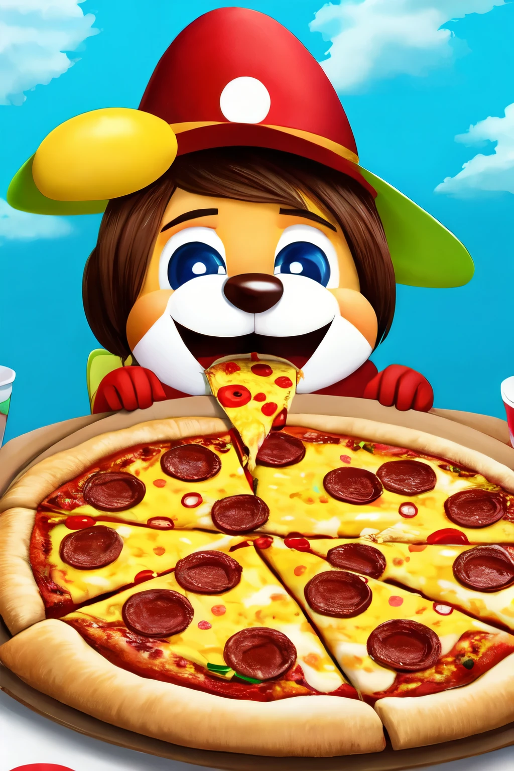 funny eating pizza