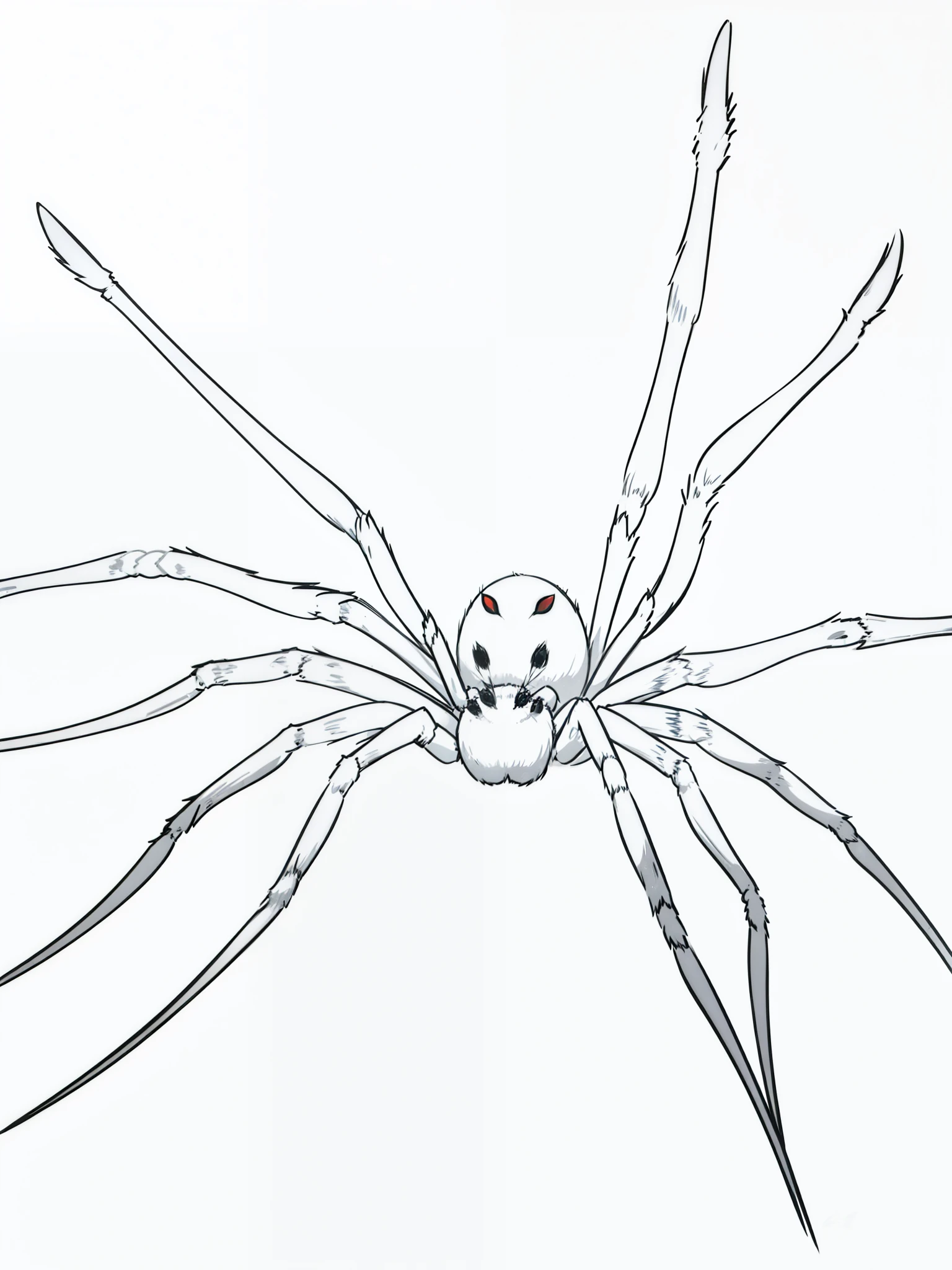(((white spider,white background)))