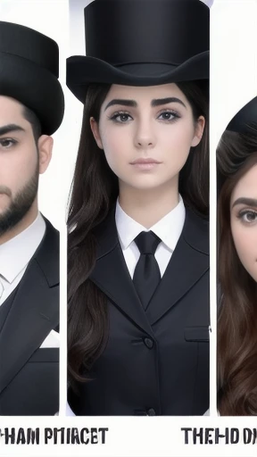 Have a group of young Haredi protest with a focus on the characters' faces.