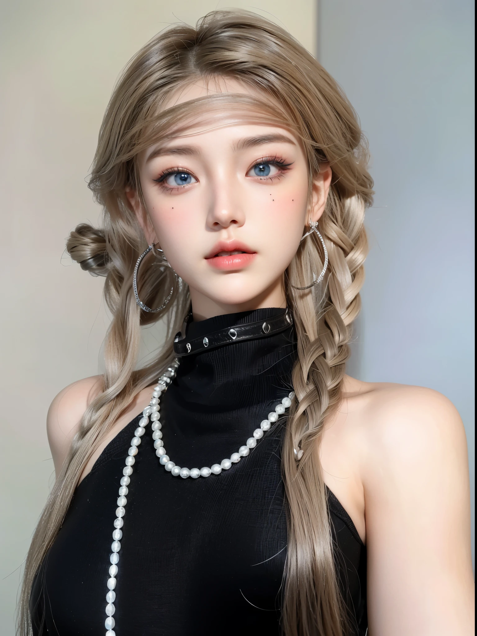 Game Art,Best image quality,Maximum resolution,8k,(A half-length photo),(portrait),(Head close-up),(Rule of Thirds),Unreal Engine 5 rendering works,20 year old girl,((Queen)),The eyes are very detailed,(Large Breasts),Elegant and noble,Light,Light线追踪,Game CG,((3D Unreal Engine)),OC rendering reflection mode,4K,Ultra-clear,Sensual,Translucent lace,Fair and plump figure,Pretty Face,Light泽凝胶涂层,身着华贵礼服的Queen,Crystal Gem Crown,Necklace jewelry,blue eyes,The tattoo is very three-dimensional,Gorgeous and intricate tattoo designs,Ultra-clear portrait,Sexy body,Temple Princess,Sapphire eyes,