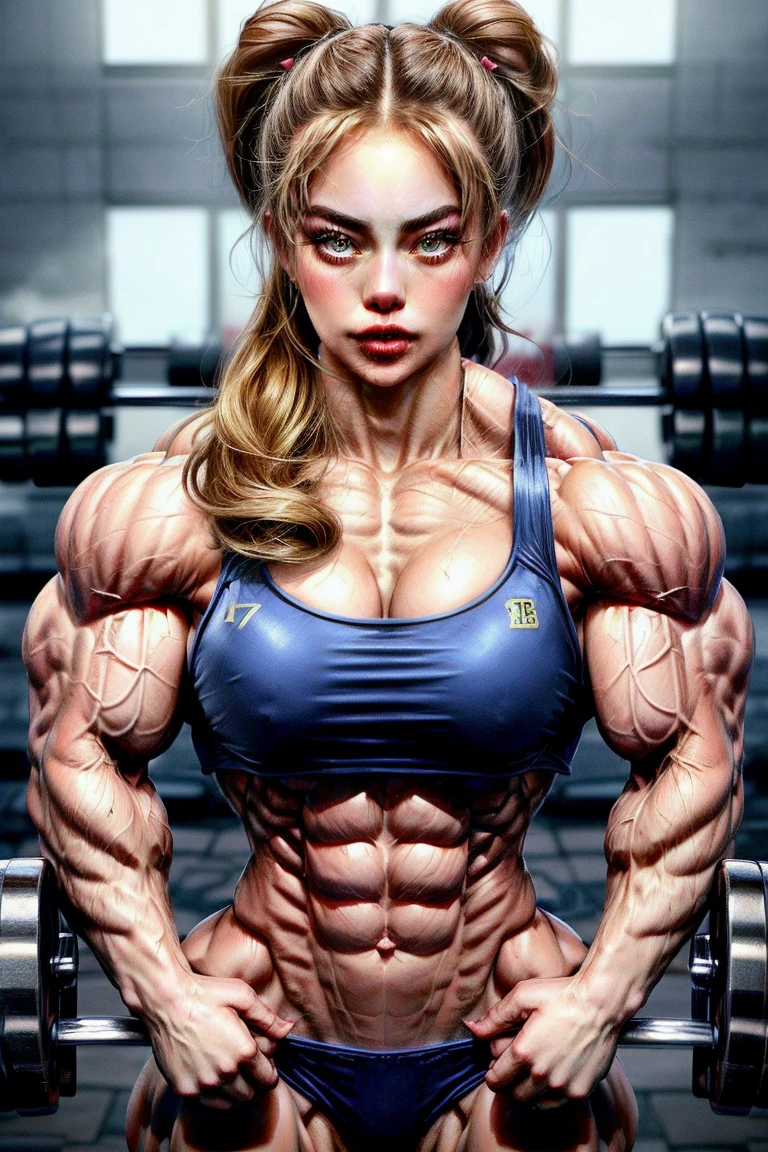 (2 girls body builders:1.6), ((masterpiece)), best quality, ultra-detailed:1.7, finely detail, high resolution:1.6, perfect dynamic composition, beautiful detailed faces:1.77, blonde babes:1.88, perfect red lipstick, perfect makeup:1.8, short denim bikini , large breasts:1.4, lovely look:1.7, gorgeous face:1.6, defined muscles:1.4, beautiful faces:1.8, alessandra ambrossio, izabel goulart, Kate Upton, Gigi Hadid, candice swanpoel ,popped out dense veins on muscles:1.8, hyper detailed picture:1.4, 8k resolution: 1.7, flex muscles:1.3, hyper muscular body shape:1.42, photorealistic:1.5, realistic:1.6, face masterpiece:1.74, good and professional lighting on picture:1.38, Ukrainian-Moroccan muscle beauty goddess, masterpiece 22 years old Ariana Grande and  Jennifer Lopez as bodybuilders, extremely high resolution, hyper feminine beauty , hyper realistic texture , extra large , hyper muscularity, hyper vascularity, ass of titanium, muscles of steel, ripped body shape, ripped sexy ass with bikini, muscular ass , topless, kissing, good face details, hyper face detailing, doing sex, super romantic moment, hyper romantic, romantic kiss, nude females, perfect symmetrical face, sexy french kiss with tongues, serious muscle posing, exaggerated muscular body, extremely shredded, flexing and posing muscles as bodybuilder, exaggerated veins on biceps