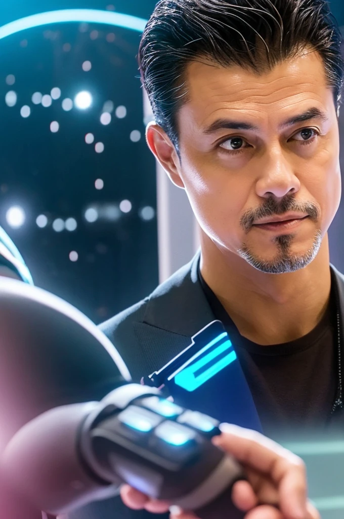 President Enrique Peña Nieto shaking hands with artificial intelligence as if it were a pact