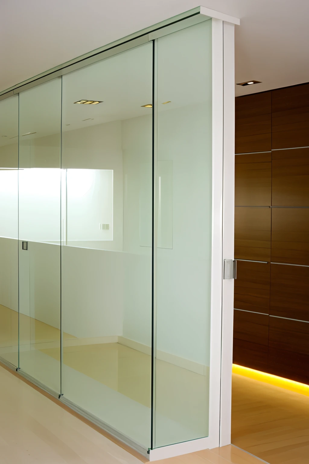 ((mejor calidad)), ((obra maestra)), (detallado), Graphic description of laminated glass wall