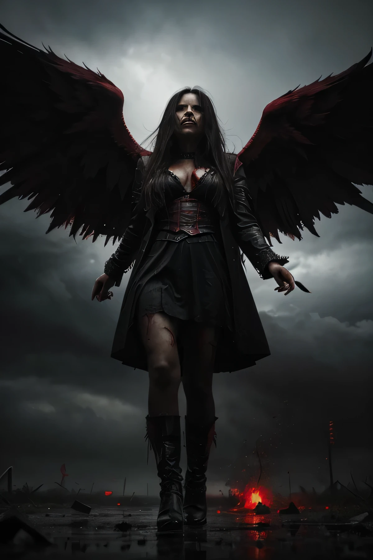 the sky will turn red and it will rain black rain, while the angels sing the melody of chaos, the death angel will slaughter
