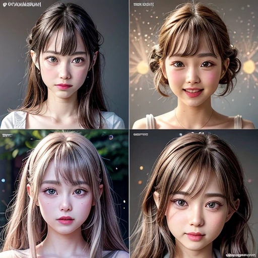 NSFW, 8k, High-level, absurd, masterpiece, best quality, primitive, very detailed CG, very detailed wallpaper, perfect lighting, Extremely detailed (((The personification of "Earth"))), MysticSight, Tyndall effect, Tyndall scattering, (Studio gray background with (many Dazzling RainbowColor particles BokeH)), (RoundlyButts, ThighGap), (Exposed:0.3), (Assfocus with looking ahead), BREAK (((NOGIZAKA face variations))) Extremely Detailed very KAWAII face variations, perfect anatomy, Childish, captivating gaze, elaborate detailed Eyes with (sparkling highlights:1.28), long eyelashes、Glossy RED Lips with beautiful details, Coquettish tongue, Rosy cheeks, Radiant PearlSkin with clear transparency . { (Dynamic LifeLike expressions:1.4) | :d) }, (large eyes:-1) .