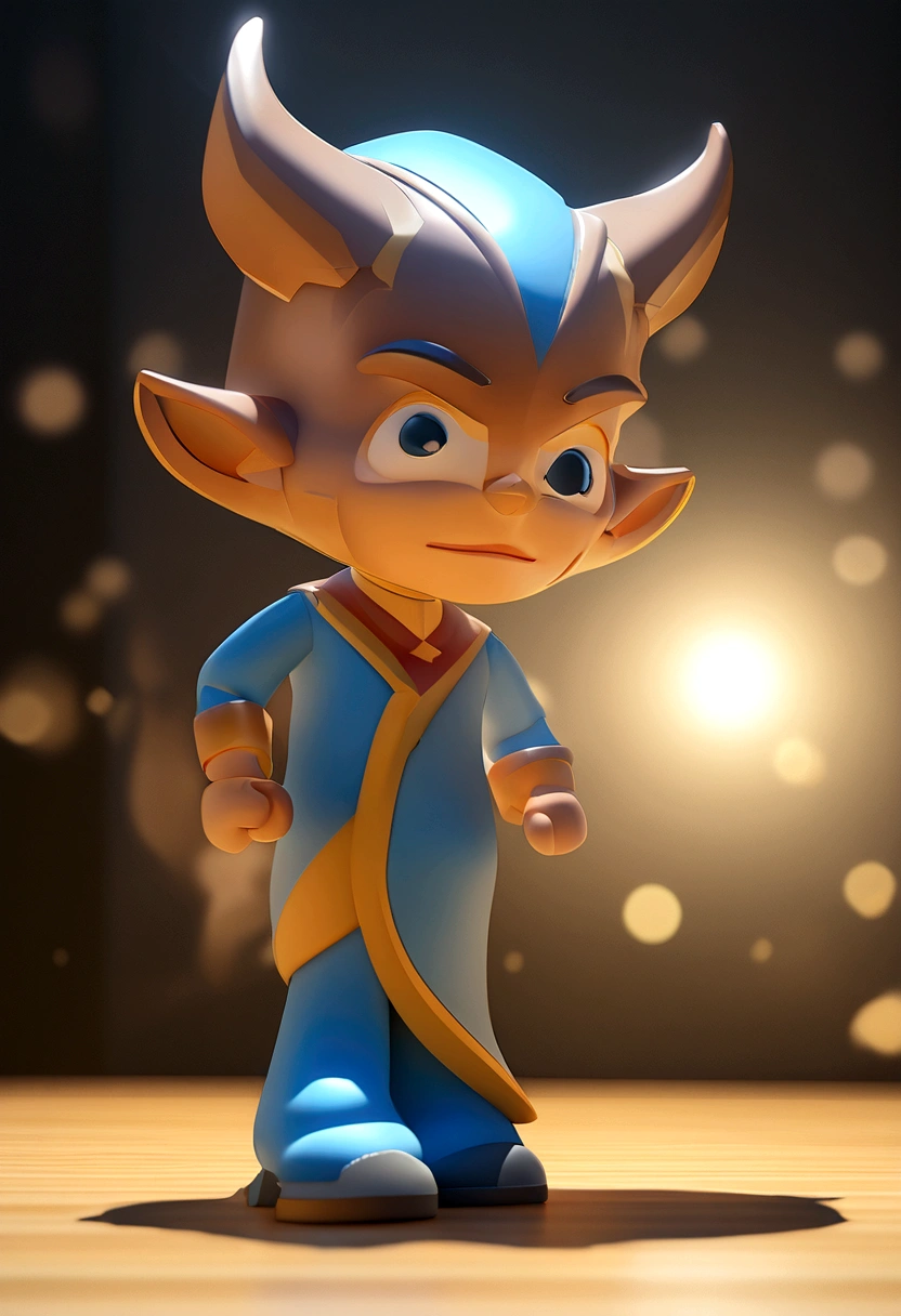 Cartoon character of a man wearing a blue shirt, um personagem animado, Caractere estilizado, animation style rendering, 3D estilizado, Arnold Maya render, 3 d render stylized, toon render keyshot, Personagem 3D, Personagem 3D, 3d rendering stylized, 3 d character render, personagem de desenho animado, Personagem de close up, Pose de personagem, (Estilo Pixar) (master part:1.2) (Bokeh) (best quality) (pele detalhada) (textura detalhada) (8k) (argila) (Cinematic lighting) (sharp focus,Senta e vaza a parte superior do corpo