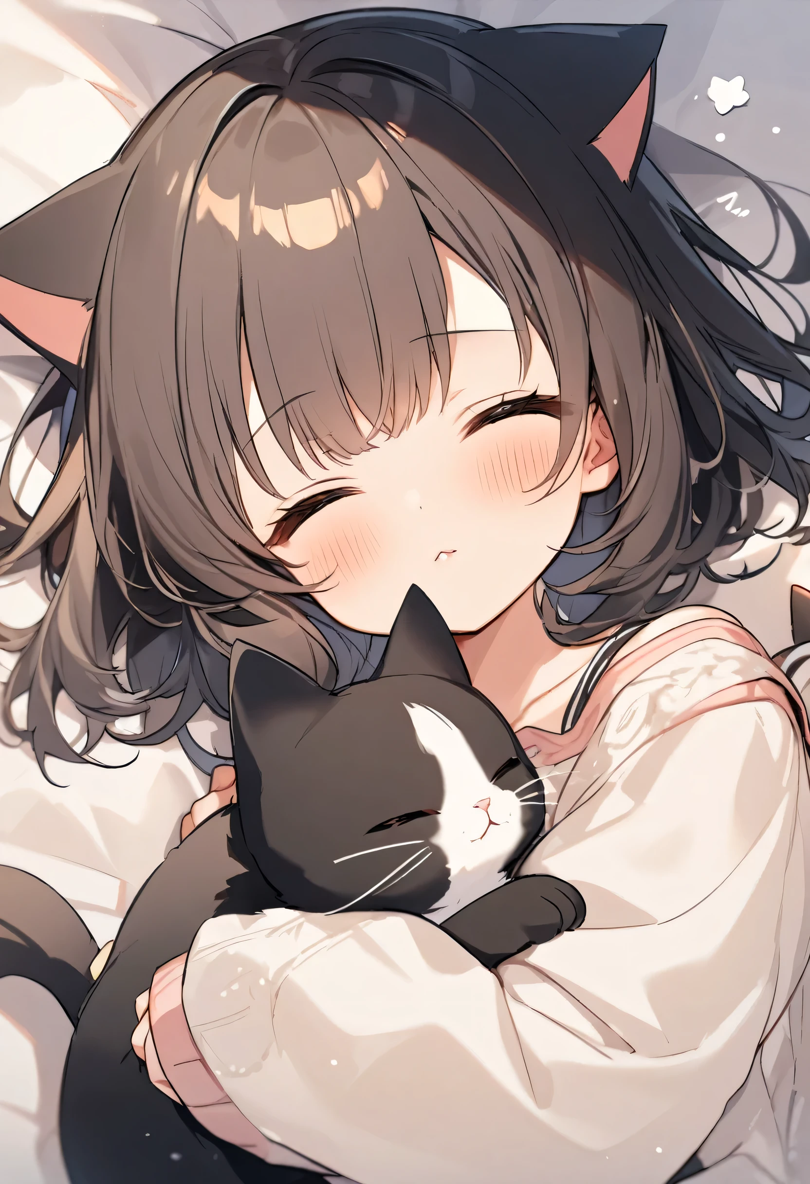 A cute cat is sleeping。Highest quality、16k。