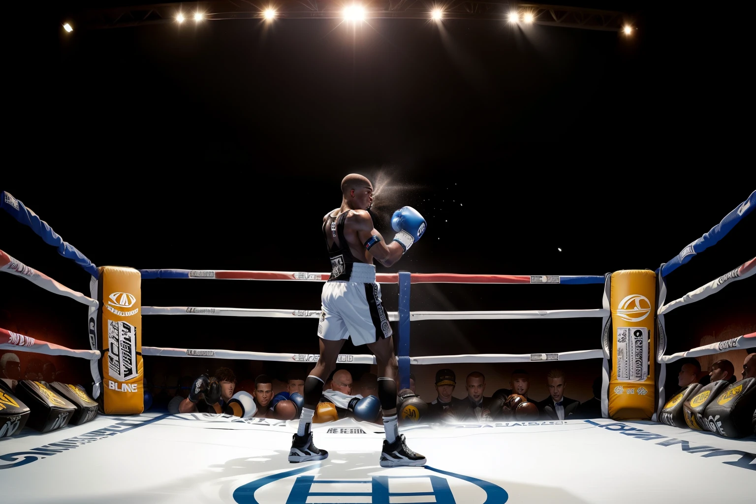 sol blanc ring boxe blanc