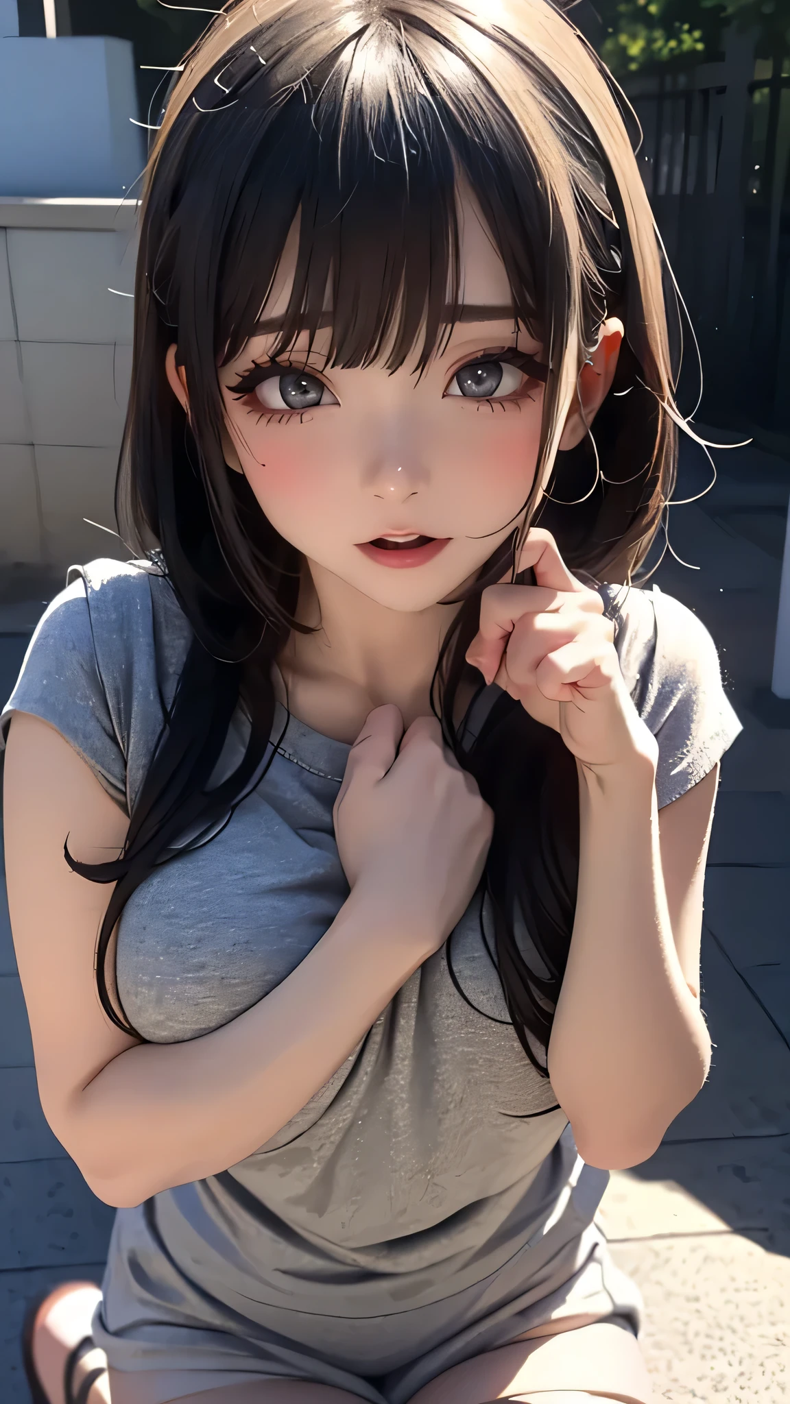((li:1.2,6 ye.2)),(random female masturbation pose:1.5),(random kids clothes),(Thin type:1.8),(big breasts),(random hairstyle),(Highest image quality,(8k),ultra-realistic,best quality, high quality, high definition, high quality texture,high detail,beautiful detailed,fine detailed,extremely detailed cg,detailed texture,a realistic representation of the face,masterpiece,Sense of presence)