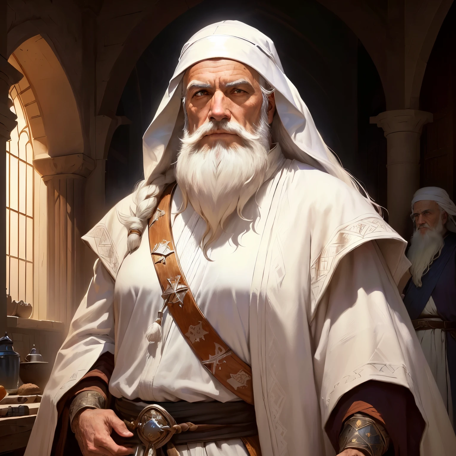 ultra-realistic 30-year-old incredibly handsome brutal men as sheikh, with bright eyes, looking in front of camera, hd portrait, photorealistic