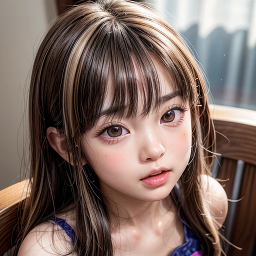 NSFW, 8k, High-level, absurd, masterpiece, best quality, primitive, very detailed CG, very detailed wallpaper, perfect lighting, Extremely detailed (((The personifying " LA Lakers " as a Little Girl))), MysticSight, Tyndall effect, Tyndall scattering, Studio gray background with (many Dazzling RainbowColor particles BokeH:1.28), (RoundlyButts, ThighGap), (Exposed:0.4), (Assfocus with looking ahead), BREAK (NOGIZAKA face variations) Extremely Detailed very KAWAII face variations, perfect anatomy, Childish, captivating gaze, elaborate detailed Eyes with (sparkling highlights:1.28), long eyelashes、Glossy RED Lips with beautiful details, Coquettish tongue, Rosy cheeks, Radiant PearlSkin with clear transparency . { (Dynamic LifeLike expressions:1.4) | :d) }, (large eyes:-1) .
