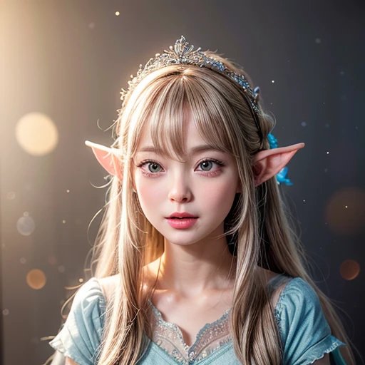 NSFW, 8k, High-level, absurd, masterpiece, best quality, primitive, very detailed CG, very detailed wallpaper, perfect lighting, Extremely detailed (((The personifying " Galadriel " as a ))), MysticSight, Tyndall effect, Tyndall scattering, Studio gray background with (many Dazzling RainbowColor particles BokeH:1.28), (RoundlyButts, ThighGap), (Exposed:0.4), (Assfocus with looking ahead), BREAK (NOGIZAKA face variations) Extremely Detailed very KAWAII face variations, perfect anatomy, Childish, captivating gaze, elaborate detailed Eyes with (sparkling highlights:1.28), long eyelashes、Glossy RED Lips with beautiful details, Coquettish tongue, Rosy cheeks, Radiant PearlSkin with clear transparency . { (Dynamic LifeLike expressions:1.4) | :d) }, (large eyes:-1) .