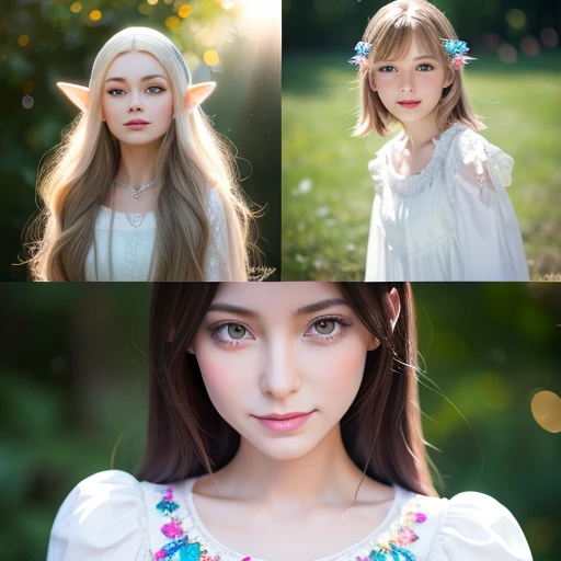 NSFW, 8k, High-level, absurd, masterpiece, best quality, primitive, very detailed CG, very detailed wallpaper, perfect lighting, Extremely detailed (((The personifying " Galadriel " as a Little Girl))), MysticSight, Tyndall effect, Tyndall scattering, Studio gray background with (many Dazzling RainbowColor particles BokeH:1.28), (RoundlyButts, ThighGap), (Exposed:0.4), (Assfocus with looking ahead), BREAK (NOGIZAKA face variations) Extremely Detailed very KAWAII face variations, perfect anatomy, Childish, captivating gaze, elaborate detailed Eyes with (sparkling highlights:1.28), long eyelashes、Glossy RED Lips with beautiful details, Coquettish tongue, Rosy cheeks, Radiant PearlSkin with clear transparency . { (Dynamic LifeLike expressions:1.4) | :d) }, (large eyes:-1) .
