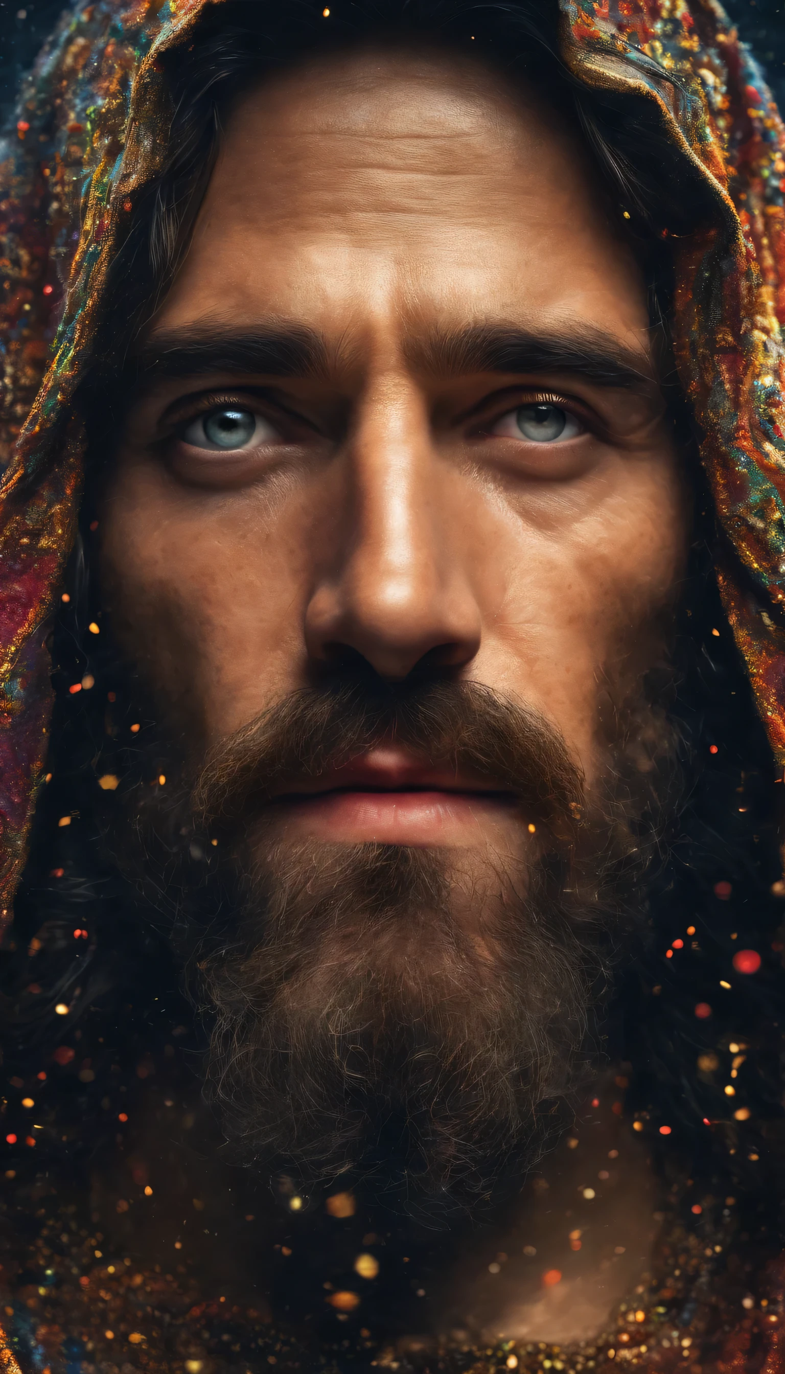 (symmetry),centered,a ((close)) up portrait,(Jesus),a very thin white prime man with long hair and a beard,wearing a long white robe,35mm,natural skin,clothes detail, 8k texture, 8k, insane details, intricate details, hyperdetailedhighly detailed,realistic,soft cinematic light,HDR,sharp focus, ((((cinematic look)))),intricate, elegant, highly detailed