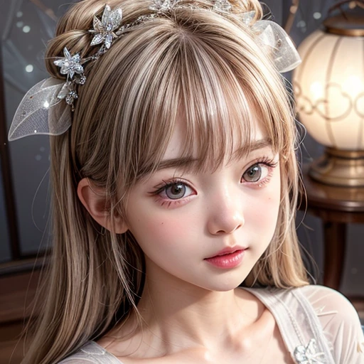 NSFW, 8k, High-level, absurd, masterpiece, best quality, primitive, very detailed CG, very detailed wallpaper, perfect lighting, Extremely detailed (((The personifying " Frost Lantern " as a Little Girl))), MysticSight, Tyndall effect, Tyndall scattering, Studio gray background with (many Dazzling RainbowColor particles BokeH:1.28), (RoundlyButts, ThighGap), (Exposed:0.4), (Assfocus with looking ahead), BREAK (NOGIZAKA face variations) Extremely Detailed very KAWAII face variations, perfect anatomy, Childish, captivating gaze, elaborate detailed Eyes with (sparkling highlights:1.28), long eyelashes、Glossy RED Lips with beautiful details, Coquettish tongue, Rosy cheeks, Radiant PearlSkin with clear transparency . { (Dynamic LifeLike expressions:1.4) | :d) }, (large eyes:-1) .
