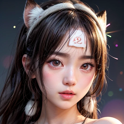 NSFW, 8k, High-level, absurd, masterpiece, best quality, primitive, very detailed CG, very detailed wallpaper, perfect lighting, Extremely detailed (((The personifying " San princess mononoke " as a Little Girl))), MysticSight, Tyndall effect, Tyndall scattering, Studio gray background with (many Dazzling RainbowColor particles BokeH:1.28), (RoundlyButts, ThighGap), (Exposed:0.4), (Assfocus with looking ahead), BREAK (NOGIZAKA face variations) Extremely Detailed very KAWAII face variations, perfect anatomy, Childish, captivating gaze, elaborate detailed Eyes with (sparkling highlights:1.28), long eyelashes、Glossy RED Lips with beautiful details, Coquettish tongue, Rosy cheeks, Radiant PearlSkin with clear transparency . { (Dynamic LifeLike expressions:1.4) | :d) }, (large eyes:-1) .