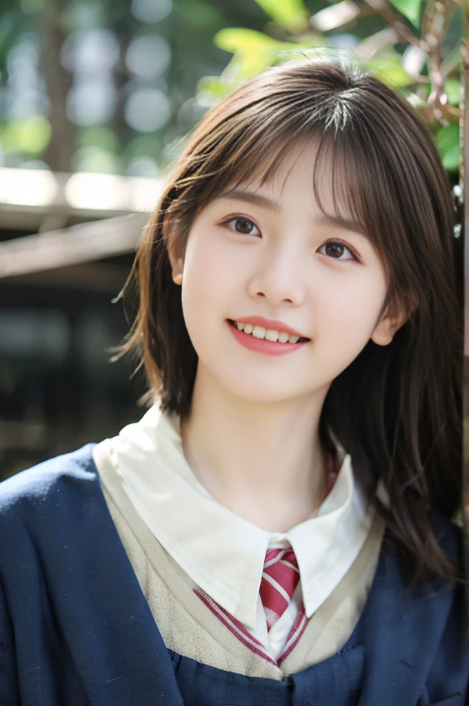 masterpiece, highest quality、Raw photo, Photorealistic、1、12 years old、Junior high school classroom、(Face close-up)、White blouse、Laugh with your mouth wide open、Very short hair、Junior High 、unbelievably ridiculous、Depth of written boundary, High resolution, Ultra-detailed, Sharp focus, Cinema Lighting