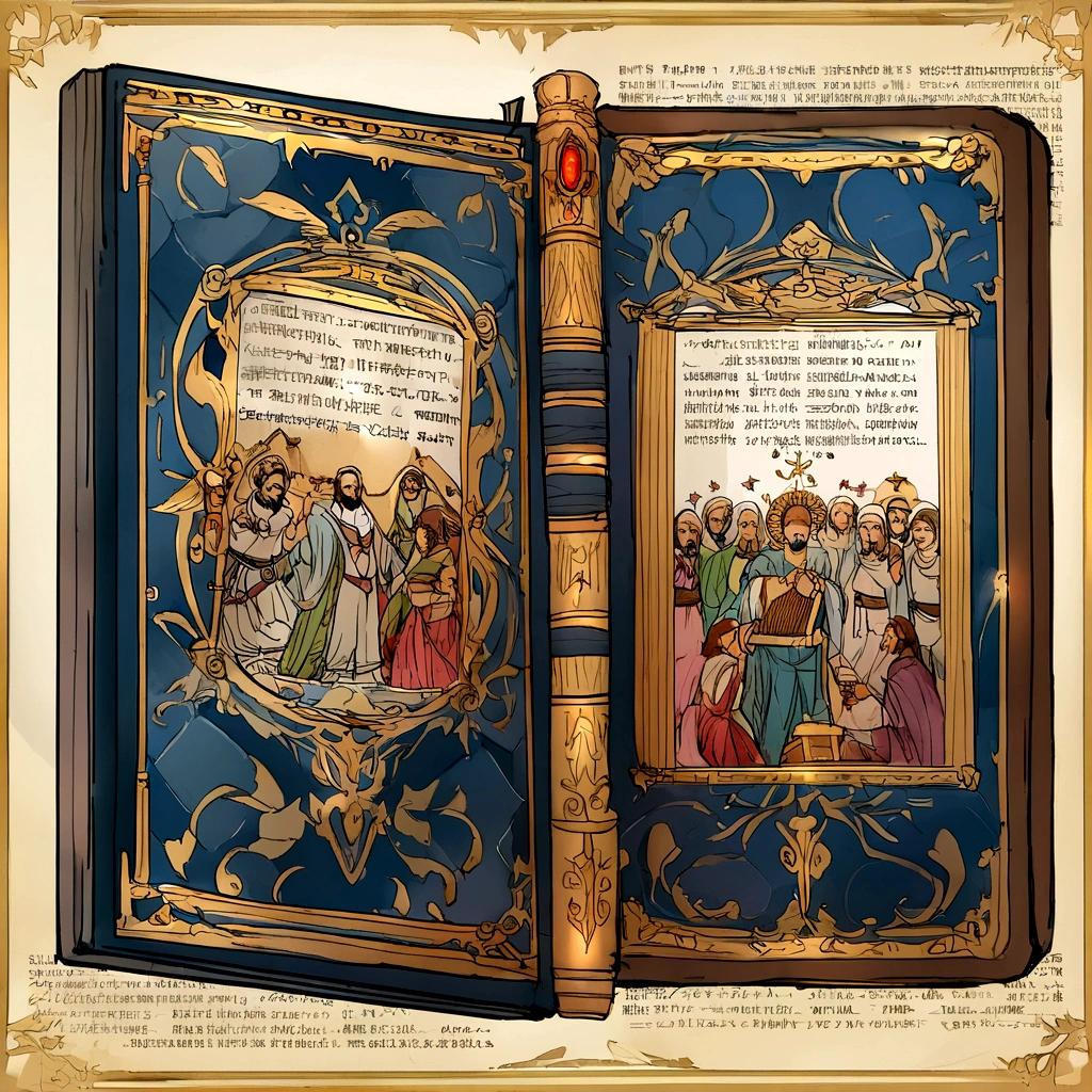 Logo Holy Bible App, SACRED BIBLE, lindissima, Page opened to Psalm 91, capa com detalhes dourados e muita luz
