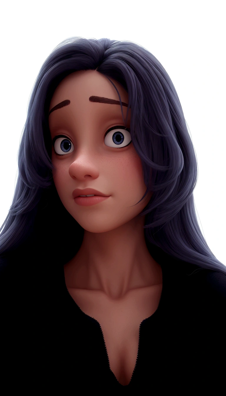 attentive face with shoulders