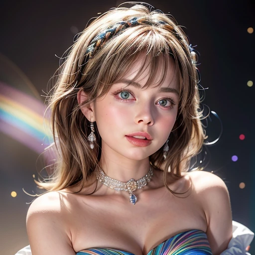 NSFW, 8k, High-level, absurd, masterpiece, best quality, primitive, very detailed CG, very detailed wallpaper, perfect lighting, Extremely detailed (((The personifying " Ingrid Bergman " as a Girl))), MysticSight, Tyndall effect, Tyndall scattering, Studio gray background with (many Dazzling RainbowColor particles BokeH:1.28), (RoundlyButts, ThighGap), (Exposed:0.4), (Assfocus with looking ahead), BREAK (NOGIZAKA face variations) Extremely Detailed very KAWAII face variations, perfect anatomy, Childish, captivating gaze, elaborate detailed Eyes with (sparkling highlights:1.28), long eyelashes、Glossy RED Lips with beautiful details, Coquettish tongue, Rosy cheeks, Radiant PearlSkin with clear transparency . { (Dynamic LifeLike expressions:1.4) | :d) }, (large eyes:-1) .