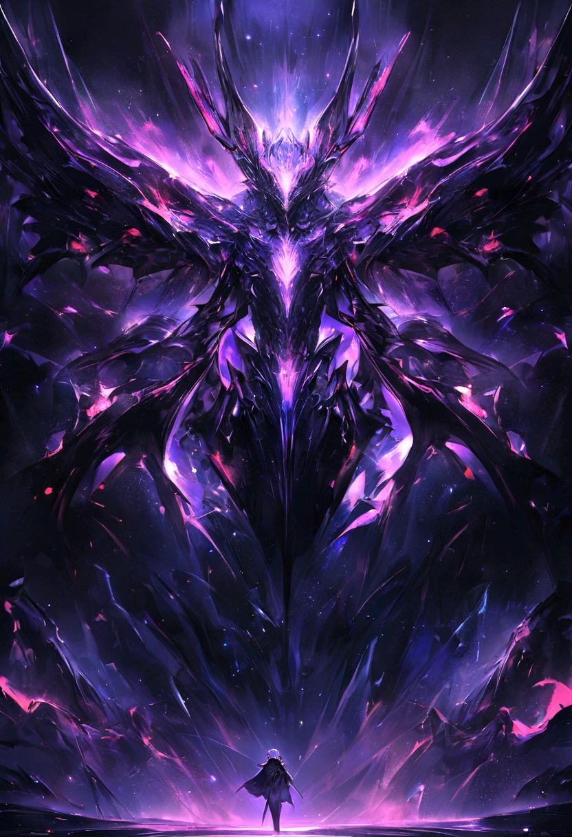 Space Fallen Angel, Bright and clear eyes, biology, Strange, scary, nightmare, Very bright colors, Light Particles, There is bright light, Mshiv, Wallpaper Art, Ultra HD Wallpaper,night,black background