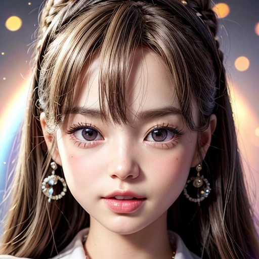 NSFW, 8k, High-level, absurd, masterpiece, best quality, primitive, very detailed CG, very detailed wallpaper, perfect lighting, Extremely detailed (((The personifying " Barbie doll " as a Little Girl))), MysticSight, Tyndall effect, Tyndall scattering, Studio gray background with (many Dazzling RainbowColor particles BokeH:1.28), (RoundlyButts, ThighGap), (Exposed:0.4), (Assfocus with looking ahead), BREAK (NOGIZAKA face variations) Extremely Detailed very KAWAII face variations, perfect anatomy, Childish, captivating gaze, elaborate detailed Eyes with (sparkling highlights:1.28), long eyelashes、Glossy RED Lips with beautiful details, Coquettish tongue, Rosy cheeks, Radiant PearlSkin with clear transparency . { (Dynamic LifeLike expressions:1.4) | :d) }, (large eyes:-1) .
