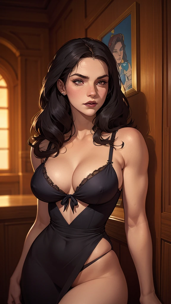 A closeup of a woman in a black top and a black bra, estilo de arte de charlie bowater, Estilo Charlie Bowater, retrato de vampiro, arte do personagem charlie bowater, Alena Aenami e Artgerm, Neoartcore e Charlie Bowater, Charlie Bowater cores ricas e profundas, lazy art style, Artgerm e Tom Bagshawum close de uma mulher com longos cabelos pretos e um colar, amoranto, Bela Delfina, mais conhecido como amoranto, Kailee Mandel, cabelo preto e olhos grandes, profile picture with headshot, jovem linda amoranto, pale and glowing skin, retrato de alta qualidade, com cabelos longos e olhos penetrantes, skin pale as ivory, Sydney Hanson mode white skin tone close-up portrait cartoon style GTA style digital illustration of a woman in a black dress and black hair, linda rainha vampira, linda rainha feminina vampira, gothic maiden, very beautiful gothic top model, beautiful vampira feminina, goth girl, goth girl, gothic maiden of the dark, Gothic style, gothic woman, gothic clothes, gothic outfit, moda vampiro, vampira feminina, wearing a gothic dress Close up of a woman with long hair and a sweater, cabelo castanho encaracolado, linda modelo, retrato de alta qualidade, medium portrait soft light, parece a jovem liv tyler, retrato colorido, linda mulher, cabelo loiro cacheado | d & d, beautiful portrait lighting, uma linda jovem, modelo muito lindo, Retrato de 50mm, medium to long brown curly hair, close-up of a person wearing tie and sweater;, Hermione Granger, inspirado em Hermione Hammond, hermione, Emma Watson as Hermione Granger, Ema!! watson!!, Emma Watson as harry potter, Emma Watson as driada, Emma Watson, portrait photo of Emma Watson, photo of Emma Watson, movie still of Emma Watson, with the face of Emma Watsona cartoon of a woman in a bikini and panties, CO Commission, commission for high resolution, realistic bikini, garota anime sedutora, nico robin, artgerm extremamente detalhado, fofosexyrobutts, Kate Bi