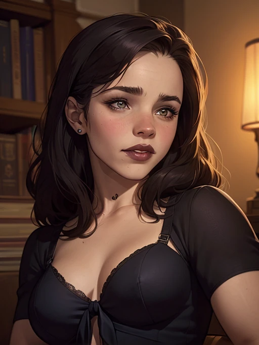 A closeup of a woman in a black top and a black bra, estilo de arte de charlie bowater, Estilo Charlie Bowater, retrato de vampiro, arte do personagem charlie bowater, Alena Aenami e Artgerm, Neoartcore e Charlie Bowater, Charlie Bowater cores ricas e profundas, lazy art style, Artgerm e Tom Bagshawum close de uma mulher com longos cabelos pretos e um colar, amoranto, Bela Delfina, mais conhecido como amoranto, Kailee Mandel, cabelo preto e olhos grandes, profile picture with headshot, jovem linda amoranto, pale and glowing skin, retrato de alta qualidade, com cabelos longos e olhos penetrantes, skin pale as ivory, Sydney Hanson mode white skin tone close-up portrait cartoon style GTA style digital illustration of a woman in a black dress and black hair, linda rainha vampira, linda rainha feminina vampira, gothic maiden, very beautiful gothic top model, beautiful vampira feminina, goth girl, goth girl, gothic maiden of the dark, Gothic style, gothic woman, gothic clothes, gothic outfit, moda vampiro, vampira feminina, wearing a gothic dress Close up of a woman with long hair and a sweater, cabelo castanho encaracolado, linda modelo, retrato de alta qualidade, medium portrait soft light, parece a jovem liv tyler, retrato colorido, linda mulher, cabelo loiro cacheado | d & d, beautiful portrait lighting, uma linda jovem, modelo muito lindo, Retrato de 50mm, medium to long brown curly hair, close-up of a person wearing tie and sweater;, Hermione Granger, inspirado em Hermione Hammond, hermione, Emma Watson as Hermione Granger, Ema!! watson!!, Emma Watson as harry potter, Emma Watson as driada, Emma Watson, portrait photo of Emma Watson, photo of Emma Watson, movie still of Emma Watson, with the face of Emma Watsona cartoon of a woman in a bikini and panties, CO Commission, commission for high resolution, realistic bikini, garota anime sedutora, nico robin, artgerm extremamente detalhado, fofosexyrobutts, Kate Bi