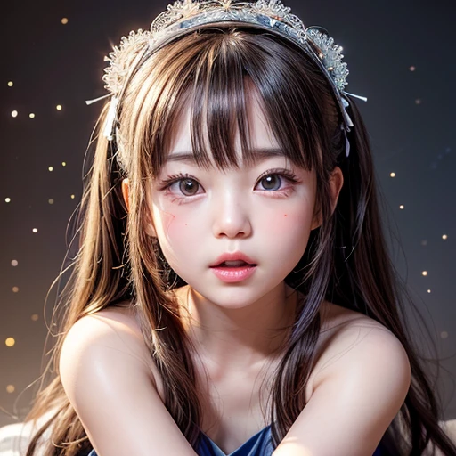 NSFW, 8k, High-level, absurd, masterpiece, best quality, primitive, very detailed CG, very detailed wallpaper, perfect lighting, Extremely detailed (((The personifying " Hakata doll " as a ))), MysticSight, Tyndall effect, Tyndall scattering, Studio gray background with (many Dazzling RainbowColor particles BokeH:1.28), (RoundlyButts, ThighGap), (Exposed:0.4), (Assfocus with looking ahead), BREAK (NOGIZAKA face variations) Extremely Detailed very KAWAII face variations, perfect anatomy, Childish, captivating gaze, elaborate detailed Eyes with (sparkling highlights:1.28), long eyelashes、Glossy RED Lips with beautiful details, Coquettish tongue, Rosy cheeks, Radiant PearlSkin with clear transparency . { (Dynamic LifeLike expressions:1.4) | :d) }, (large eyes:-1) .