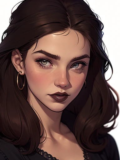 A closeup of a woman in a black top and a black bra, estilo de arte de charlie bowater, Estilo Charlie Bowater, retrato de vampiro, arte do personagem charlie bowater, Alena Aenami e Artgerm, Neoartcore e Charlie Bowater, Charlie Bowater cores ricas e profundas, lazy art style, Artgerm e Tom Bagshawum close de uma mulher com longos cabelos pretos e um colar, amoranto, Bela Delfina, mais conhecido como amoranto, Kailee Mandel, cabelo preto e olhos grandes, profile picture with headshot, jovem linda amoranto, pale and glowing skin, retrato de alta qualidade, com cabelos longos e olhos penetrantes, skin pale as ivory, Sydney Hanson mode white skin tone close-up portrait cartoon style GTA style digital illustration of a woman in a black dress and black hair, linda rainha vampira, linda rainha feminina vampira, gothic maiden, very beautiful gothic top model, beautiful vampira feminina, goth girl, goth girl, gothic maiden of the dark, Gothic style, gothic woman, gothic clothes, gothic outfit, moda vampiro, vampira feminina, wearing a gothic dress Close up of a woman with long hair and a sweater, cabelo castanho encaracolado, linda modelo, retrato de alta qualidade, medium portrait soft light, parece a jovem liv tyler, retrato colorido, linda mulher, cabelo loiro cacheado | d & d, beautiful portrait lighting, uma linda jovem, modelo muito lindo, Retrato de 50mm, medium to long brown curly hair, close-up of a person wearing tie and sweater;, Hermione Granger, inspirado em Hermione Hammond, hermione, Emma Watson as Hermione Granger, Ema!! watson!!, Emma Watson as harry potter, Emma Watson as driada, Emma Watson, portrait photo of Emma Watson, photo of Emma Watson, movie still of Emma Watson, with the face of Emma Watsona cartoon of a woman in a bikini and panties, CO Commission, commission for high resolution, realistic bikini, garota anime sedutora, nico robin, artgerm extremamente detalhado, fofosexyrobutts, Kate Bi
