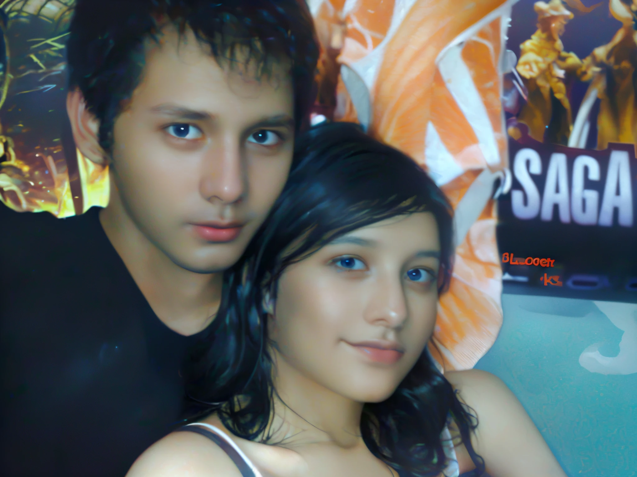 a young boy and girl, beautiful detailed eyes, beautiful detailed lips, extremely detailed eyes and face, long eyelashes, cute couple, romantic, fantasy, whimsical, elegant, cinematic lighting, dramatic shadows, vibrant colors, intricate details, digital art, 8k, highly detailed, photorealistic, masterpiece