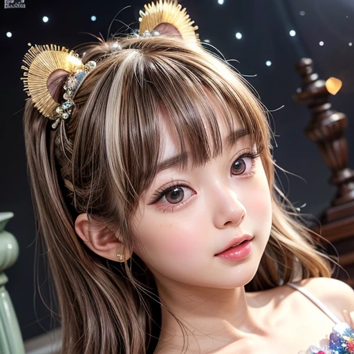 NSFW, 8k, High-level, absurd, masterpiece, best quality, primitive, very detailed CG, very detailed wallpaper, perfect lighting, Extremely detailed (((The personifying " Tony Tony Chopper " as a Little Girl))), MysticSight, Tyndall effect, Tyndall scattering, Studio gray background with (many Dazzling RainbowColor particles BokeH:1.28), (RoundlyButts, ThighGap), (Exposed:0.4), (Assfocus with looking ahead), BREAK (NOGIZAKA face variations) Extremely Detailed very KAWAII face variations, perfect anatomy, Childish, captivating gaze, elaborate detailed Eyes with (sparkling highlights:1.28), long eyelashes、Glossy RED Lips with beautiful details, Coquettish tongue, Rosy cheeks, Radiant PearlSkin with clear transparency . { (Dynamic LifeLike expressions:1.4) | :d) }, (large eyes:-1) .