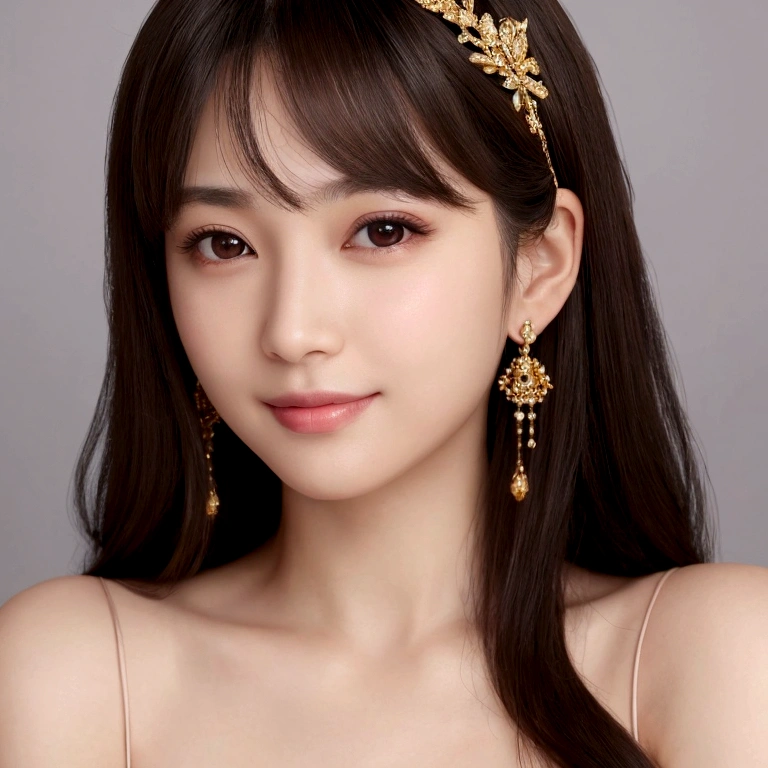 highest quality:1.5)、(Realistic:1.5)、(1 person:1.5)、Very detailed、finely、High resolution、8k wallpaper、Perfect dynamic composition、Small breasts、Natural color lip、Cute Smile、Japanese women、20-year-old girl、Beautiful and elaborate face、Perfect and beautiful face、Beautiful and exquisite、Big eyes、Brunette's eyes、Beautiful and elaborate face、Perfect and beautiful double eyelids、Natural Bangs、Beautiful thin nose、Beautiful Skin、Black natural hair、Long Hair、Natural Bangs、Perfect and beautiful face、Slim face and figure、(Looking into the camera)、Bright lighting、Professional Lighting、Front lighting、Natural smile、Beautiful clavicle、、fortune teller、Fortune-telling attire、Gold embroidery、purple、dazzling、Tarot、crystallization、Tiara on head、Big earrings are weird、nice、fortune tellerに見える、niceなネックレス、Race、Upper Body、By doing that'unbreakable、I can't cut my head or hair、