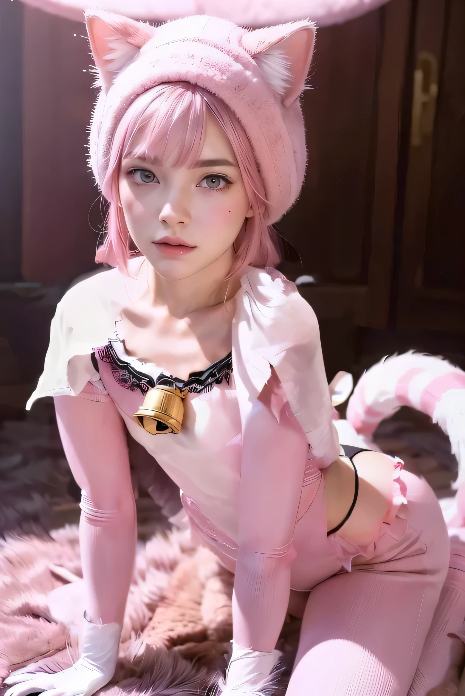 Pink frilly lace