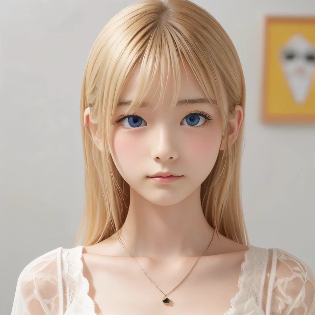 masterpiece, highest quality,Blonde, [crazy_eye], (Small Tits: 1.2), Super detailed, fog, Browsing Caution, (Expressionless)